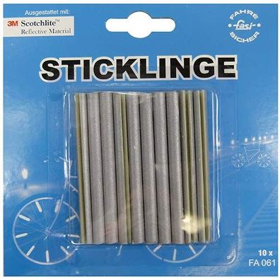 Speichenstrahler "Sticklinge", 3M-Scotchlite, 8 Stück, silber, Fasi, 101080001