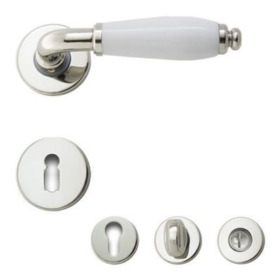 Ghidini Oslo R5200 glanznickel weiß BB/PZ/WC Bauhaus Rosette Türbeschlag Klinke