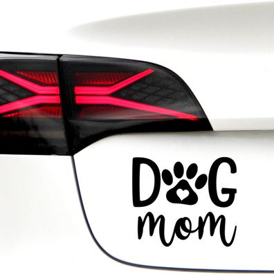 Auto Aufkleber "Dog Mom" Hund Hundeliebhaber Mutter Tuning Sticker Vinyl #0069