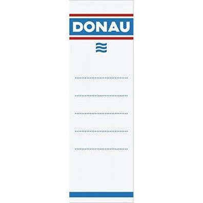 20 DONAU Einsteck-Rückenschilder weiß für 7,5 cm Rückenbreite