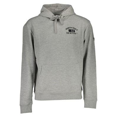 North Sails Gray Cotton Men Sweatshirt