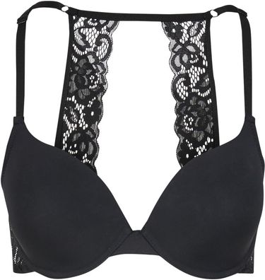 Urban Classics Damen BH mit Bügel Ladies Padded Bra With Lace At Back TB7848