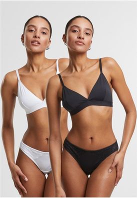 Urban Classics Damen Ladies Lace Tanga 2-Pack TB7850A