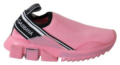 Dolce & Gabbana Pink Low Top Sorrento Sneakers Slip On Casual Shoes