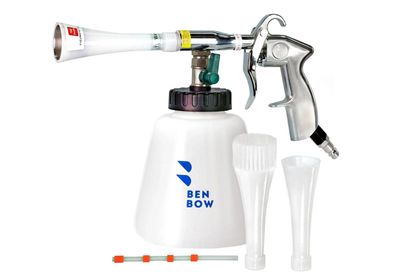 BenBow Classic Druckluft Reinigungspistole 1L Behälter mit Bürstenaufsatz Auto