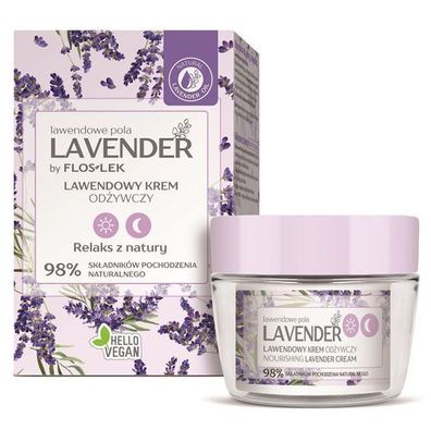 Flos-Lek Lavendel Pflegecreme für Tag und Nacht, Eco-Set, 50 ml