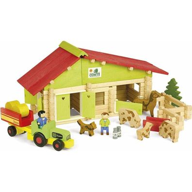 Actionfiguren Jeujura Wooden Farm Playset 140 Stücke