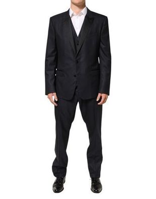 Dolce & Gabbana Black Martini 2 Buttons Suit 3 Piece Suit