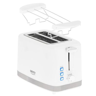 Camry CR 3219 2-Scheiben-Toaster aus Edelstahl mit 6 Stufen, 900 W - Weiß