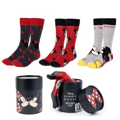 Disney Minnie Socken 3er Pack 36/43 Damen Baumwollsocken