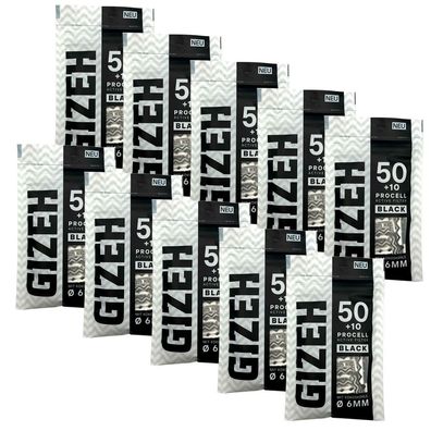 Gizeh Active Filter ProCell BLACK mit Kokoskohle, 10x 60 Stück