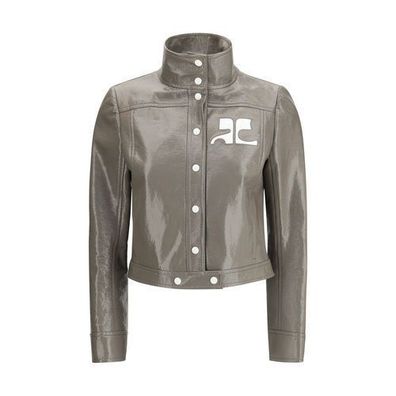 Courrèges Gray Cotton Full-Length Jacket