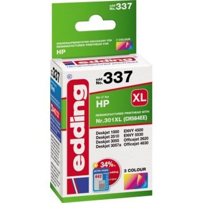 edding Tintenpatrone 18-337 wie HP 301XL ca. 442 Seiten mehrfarbig 16ml