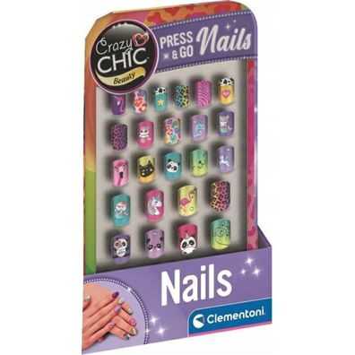 Clementoni Crazy Chic Beauty: Press & Go Nails Animals