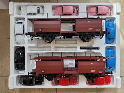 Huebner 2029 Auto-Transporter Off 52 mit 10 VW-Käfern Spur 1