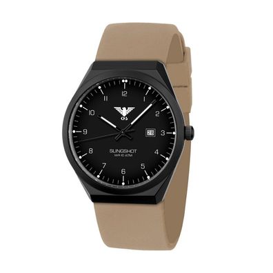 KHS - KHS. SLIBS. ST - Armbanduhr - Herren - Quarz - Slingshot Black Steel