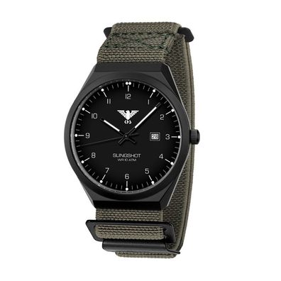 KHS - KHS. SLIBS. DFSGO - Armbanduhr - Herren - Quarz - Slingshot Black Steel