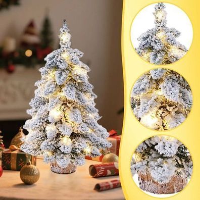 Christmas Tree Christmas Falling Snow Flocked Christmas Tree Small Tree Decoration De