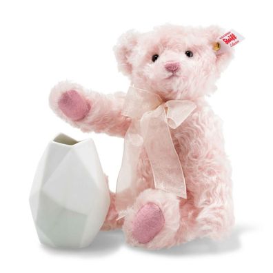 STEIFF Collectors 006760 Rose Teddybär mit Vase gegliedert Rosenthal limitiert