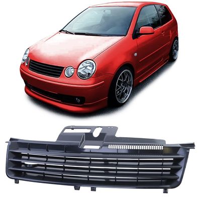 Kühlergrill Frontgrill Schwarz ohne Emblem für VW Polo 9N 2001-2005