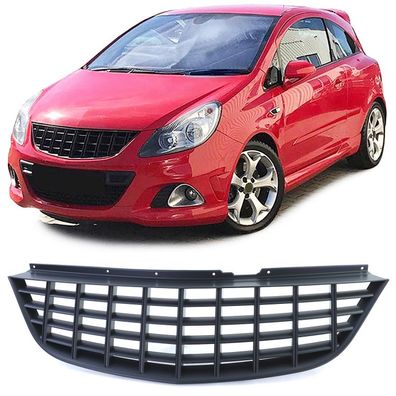 Sport Kühlergrill ohne Emblem Schwarz für Opel Corsa D Vorfacelift 06-10