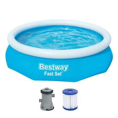 Fast Set™ Aufstellpool-Set mit Filterpumpe Ø 305 x 76 cm, blau, rund