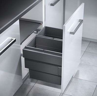 Hailo Einbaumülleimer Küche Schrankbreite 60cm Frontauszug selbstschließend