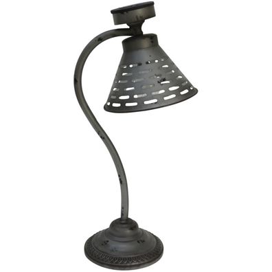 Solar-Stehleuchte Artemus, silber-antik