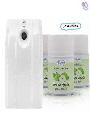 SET: Duftspender Raumduft mit Tag/Nacht Modus + 3 Duftdosen mit dem Aroma Ihrer Wahl