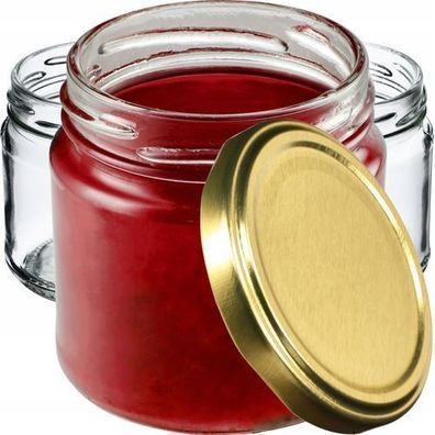 KADAX Einmachgläser mit Deckel, fi66 mm, 200 ml, 100 Stück, Gold