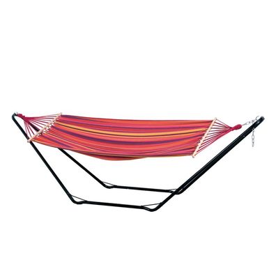 Amazonas Beach Set Hängematten-Set mit Hängematten-Gestell bunt/gestreift