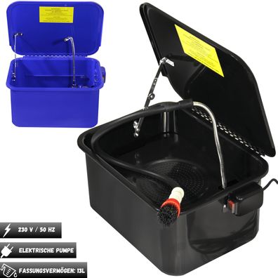 Teilewaschgerät Teilewaschbecken 13L mit Waschpinsel Reiniger Teilereiniger