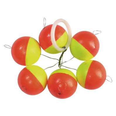 Pilotkugeln Forellen Bissanzeiger rund rot gelb 15 mm