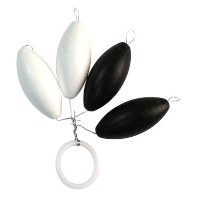 Pilotkugeln oval Forellen Posen schwarz-weiß