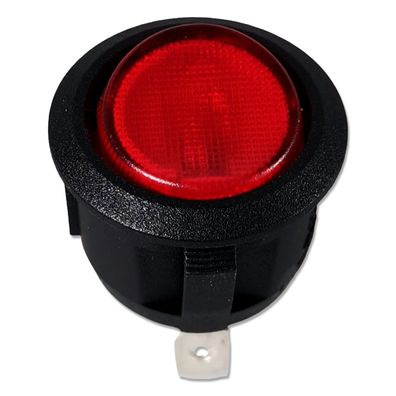Wippschalter | 12V | 20A | Rot | Rund | beleuchtet | Ø20,2mm