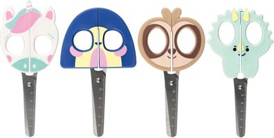 Kinder Bastelschere, 1 Stück, Länge ca. 14 - 16 cm, wählbar aus 4 Motiven