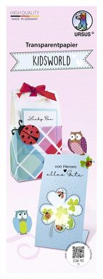 Transparentpapier Kidsworld 115g/m², 100 Blatt, 27 x 10 cm