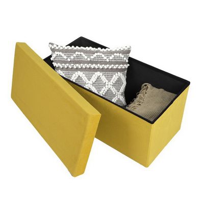 Urban Living faltbare Sitzbank Aufbewahrungsbox Sitz-Box Truhe gelb