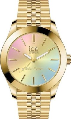 Ice-Watch 023992 Damenuhr ICE Steel Solar S Gold Regenbogen