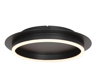 Steinhauer Deckenleuchte Deckenlampe LED Wohnzimmerlampe Metall Schwarz D 32 cm