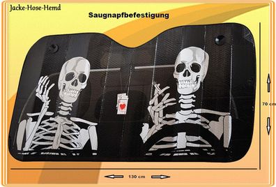 Auto Sonnenschutz Autofenster Frontscheibe Windschutzscheibe Skelett Gr: 70x130cm NEU