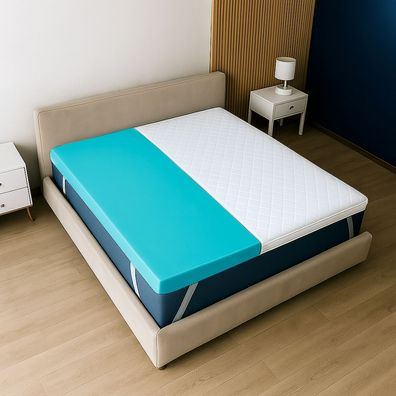 The White Stone Topper mit Memory Foam 9 Zonen | Abnehmbar und Allergiefrei