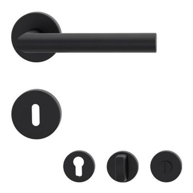 Griffwerk Lucia Rosettengarnitur schwarz Türbeschlag Türgriff