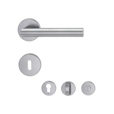 Griffwerk Lucia Rosettengarnitur Klipptechnik Edelstahl matt Türgriff