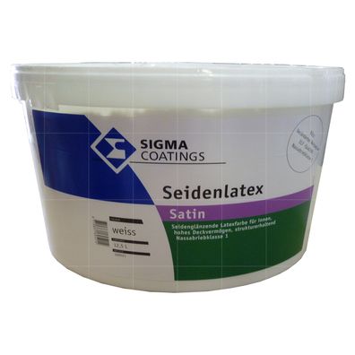 SIGMA Seidenlatex Satin 12.5L WEISS Innenwandfarbe Kunststoffdispersion