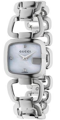 Gucci G Gucci Damenuhr aus Edelstahl silber luxuriöse Designer Uhr