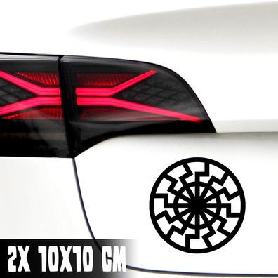 2x Auto Aufkleber "Schwarze Sonne" Deutschland Wehrmacht Vinyl Sticker #0086
