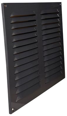 Lüftungsgitter Aluminium graphitgrau 32 x 18cm incl. Insektenschutz, Schrauben, Dübel