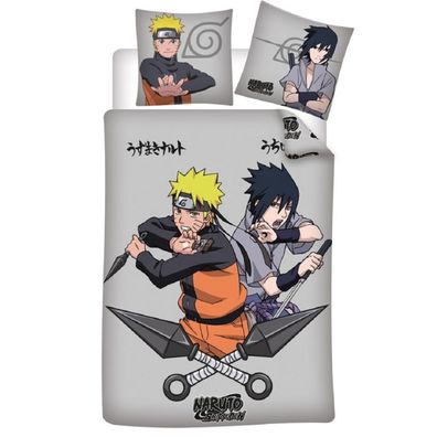 Naruto Bettwäsche 140x200 cm + Kissenbezug 65x65 cm Baumwolle