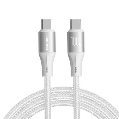 Joyroom Light-Speed Series S-A25 USB-C/USB-C-Kabel 100 W 1,2 m – Weiß
